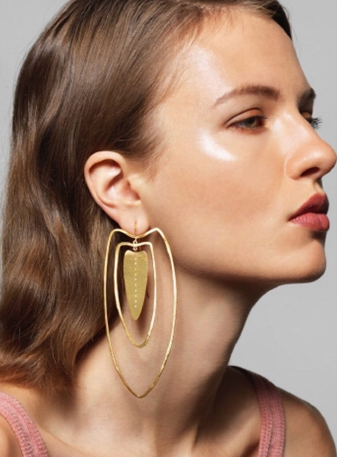 Anaire Earrings in Gold with White Sapphires Earrings YBDFinds