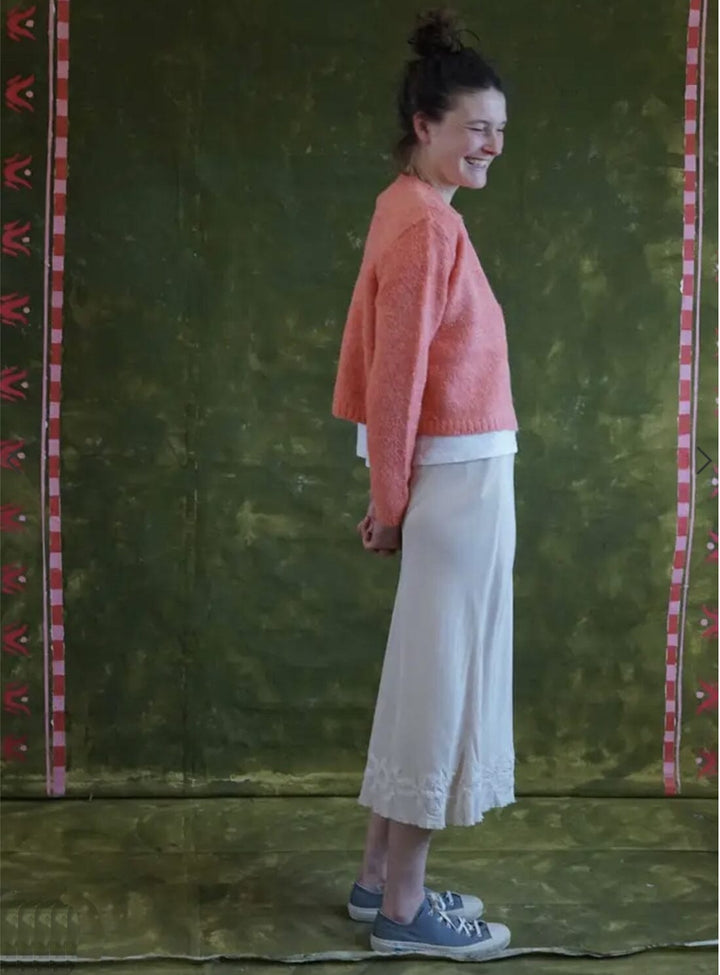 Cutwork Flower Skirt in Eggnog Skirts YBDFinds