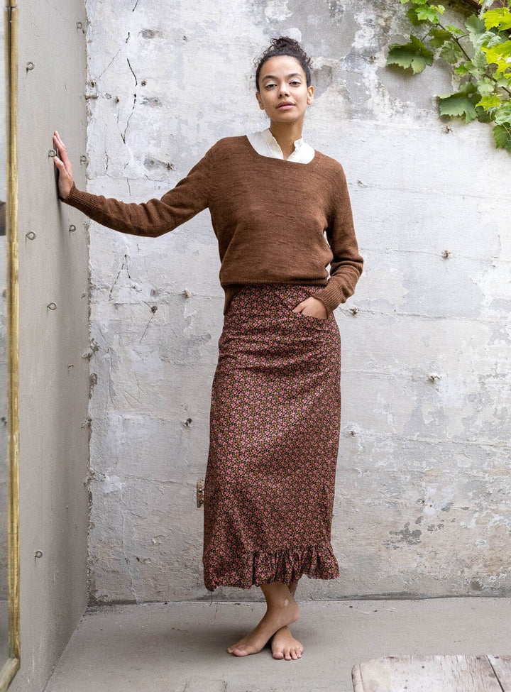 Daisy Wrap Cotton Skirt Faded Flower Skirts YBDFinds