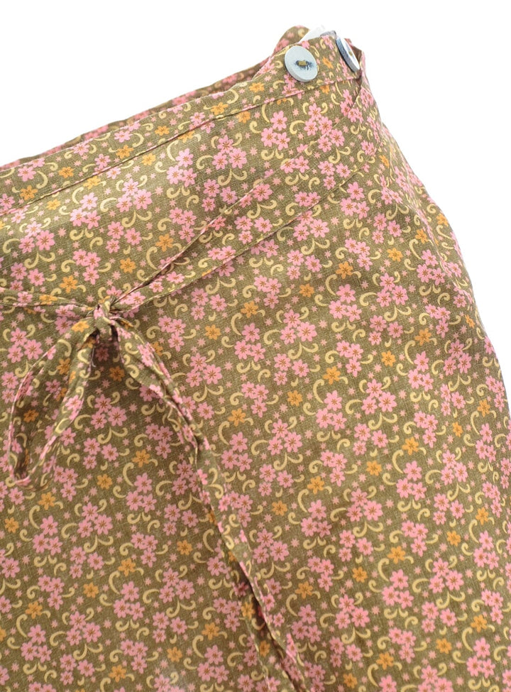 Daisy Wrap Cotton Skirt Faded Flower Skirts YBDFinds