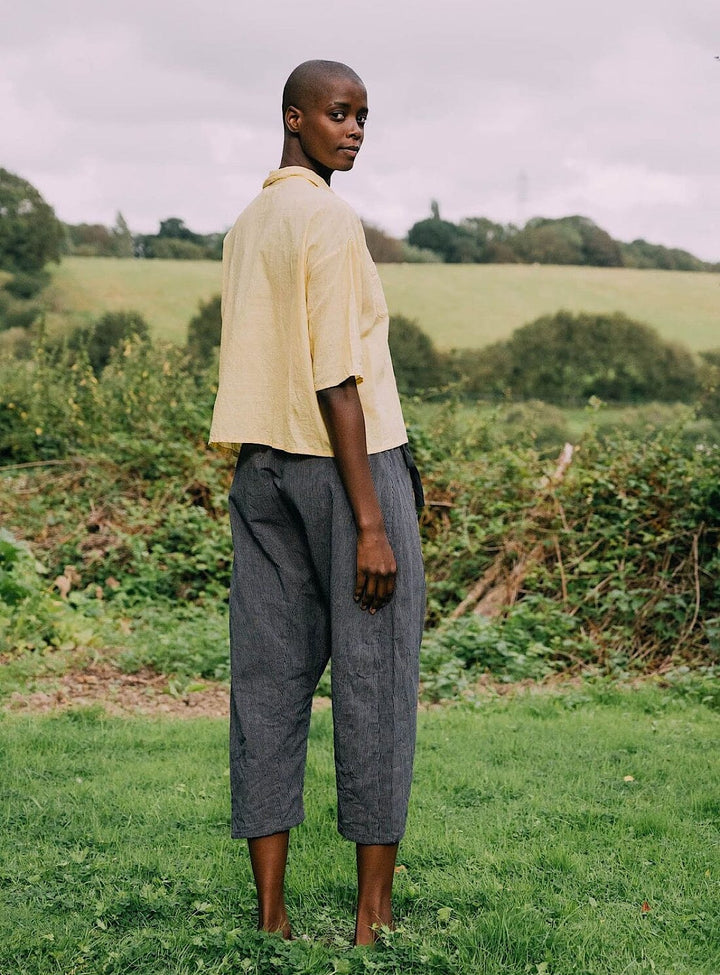 Glow Shirt in Sun Yellow Khadi Cotton Tops YBDFinds