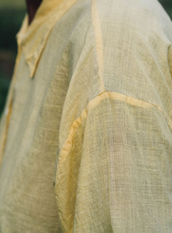 Glow Shirt in Sun Yellow Khadi Cotton Tops YBDFinds