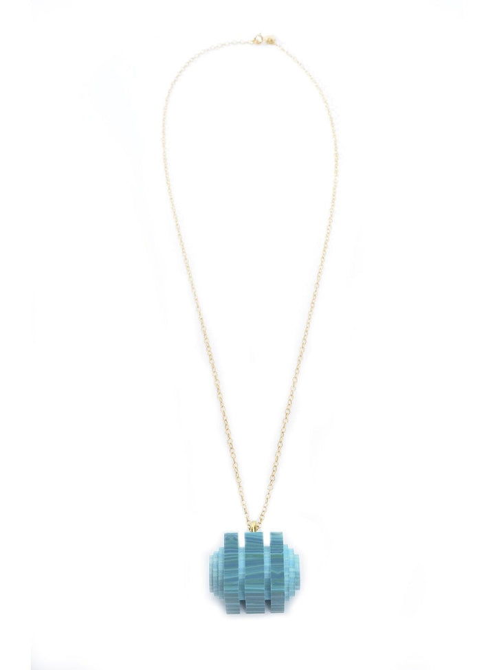 Green Matrix Tiered Cube Pendant Necklaces YBDFinds