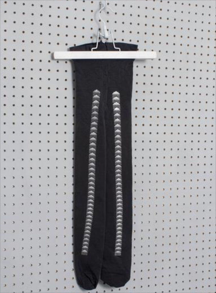 Grey Clouds Hand-Printed Tights Bottoms YBDFinds