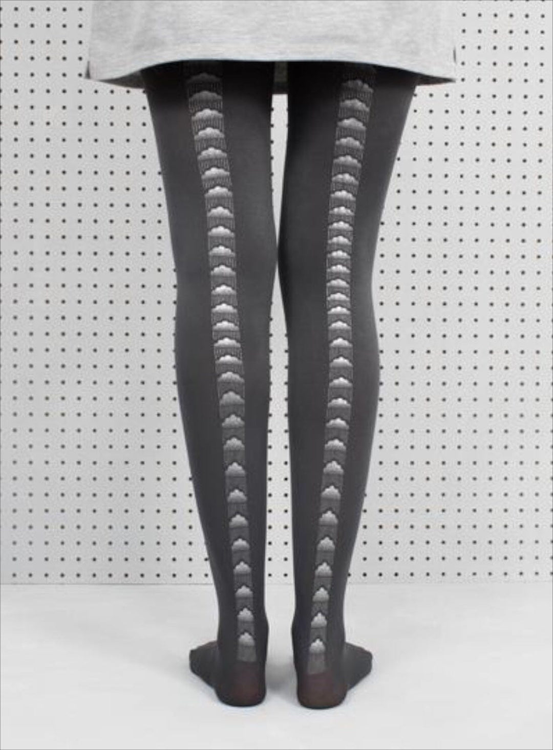 Grey Clouds Hand-Printed Tights Bottoms YBDFinds 