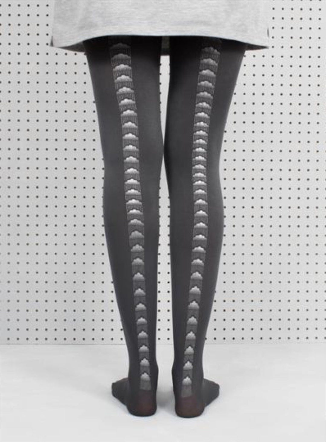 Grey Clouds Hand-Printed Tights Bottoms YBDFinds