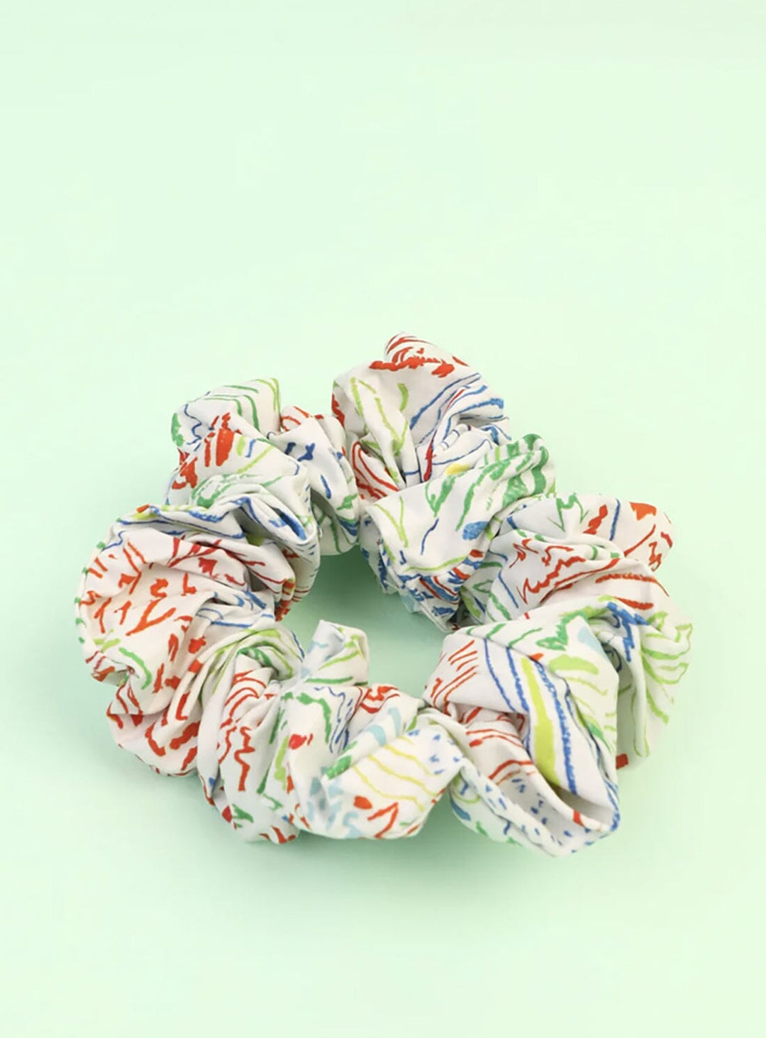 Hair Scrunchie in Crayon Flora Accessories YBDFinds