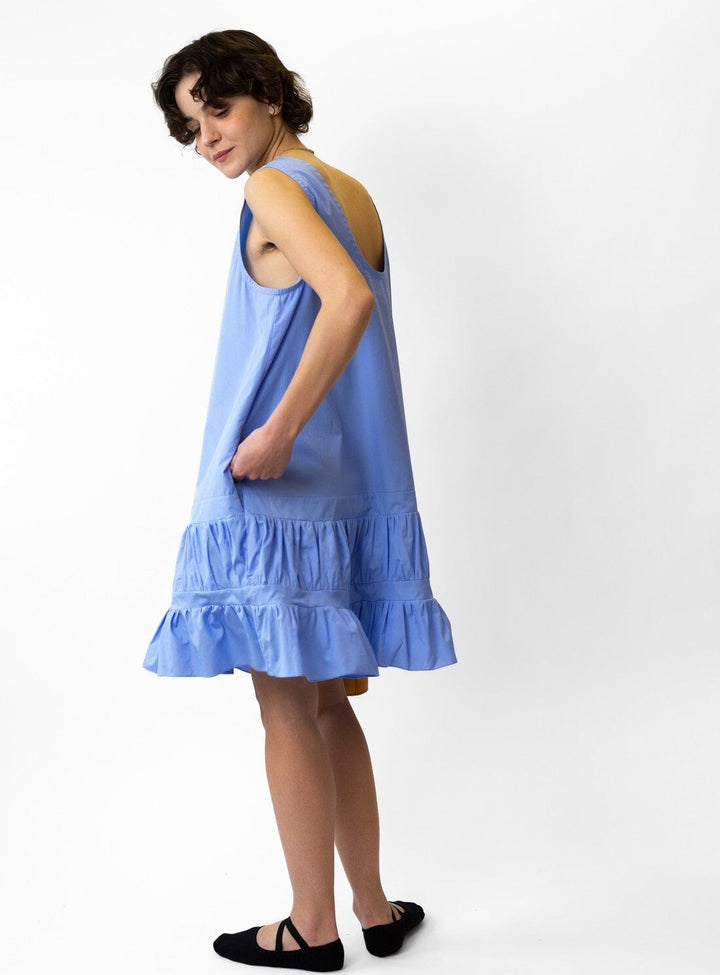 Isla Cotton Dress in Sky Blue Dresses YBDFinds
