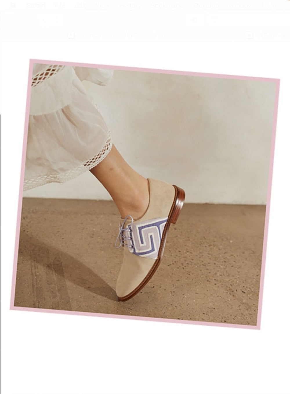 Jive in Ecru Suede with Purple Shoes YBDFinds