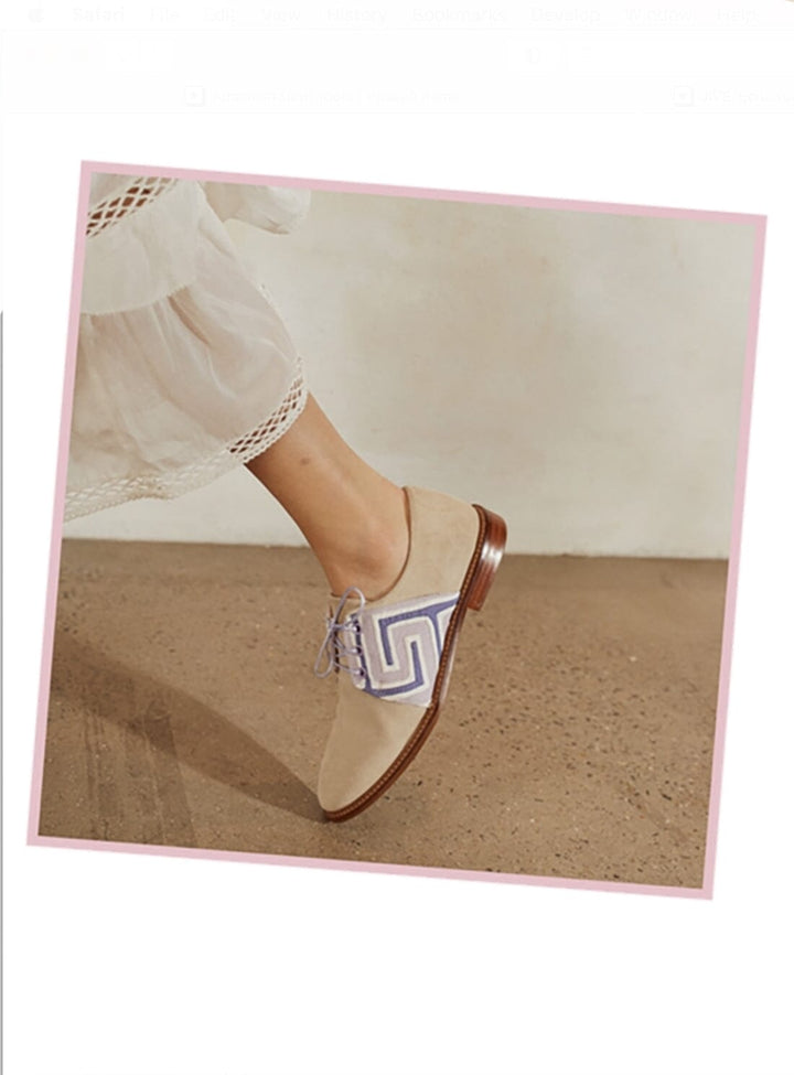 Jive in Ecru Suede with Purple Shoes YBDFinds