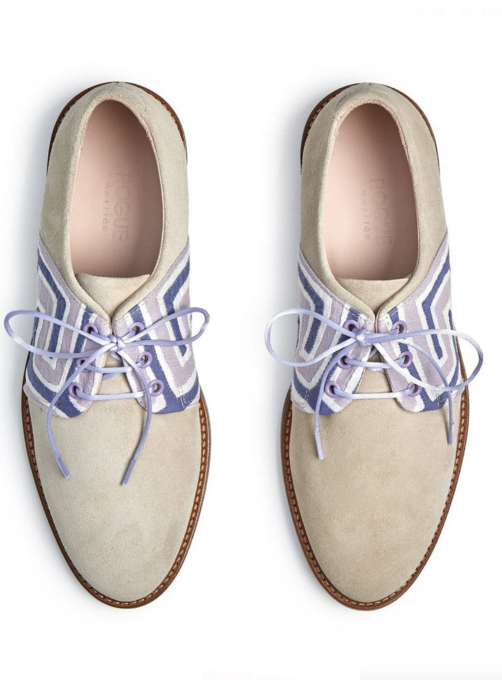 Jive in Ecru Suede with Purple Shoes YBDFinds