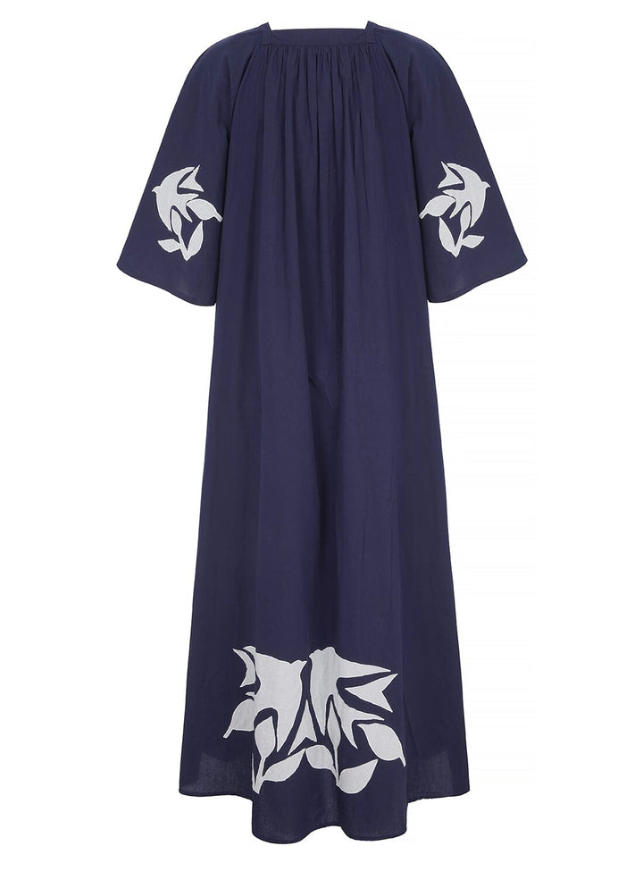 Josie Dress in Navy Appliqué Dresses YBDFinds