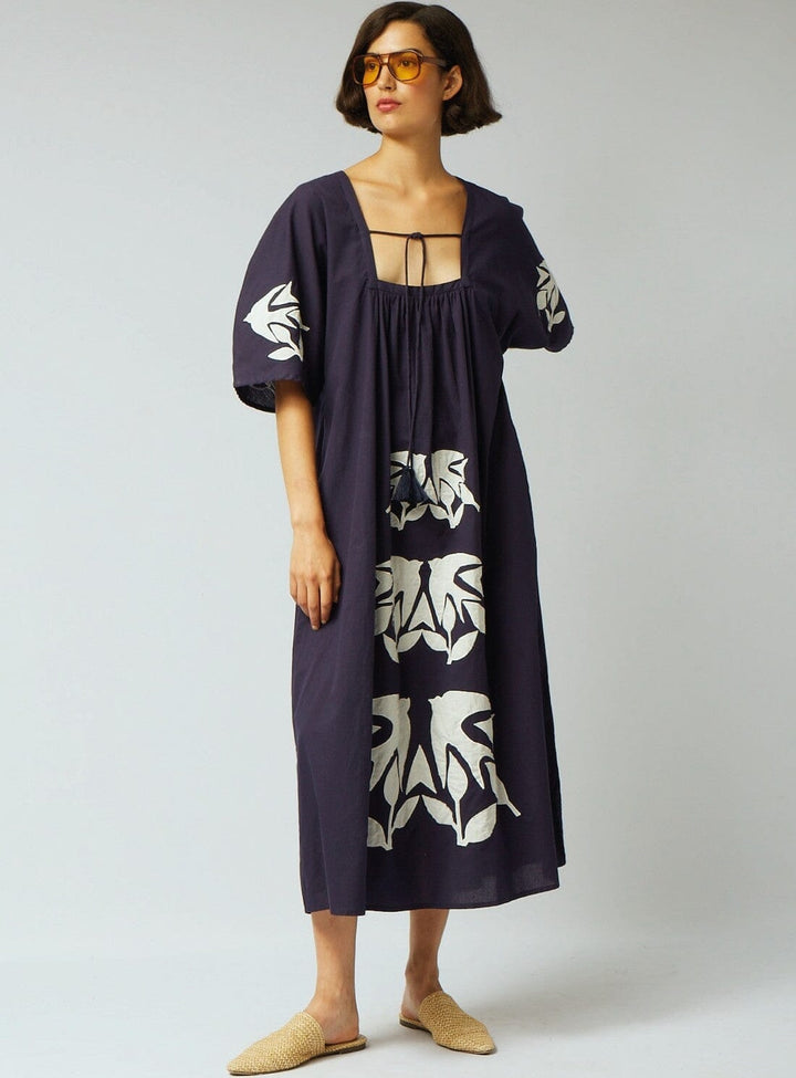 Josie Dress in Navy Appliqué Dresses YBDFinds