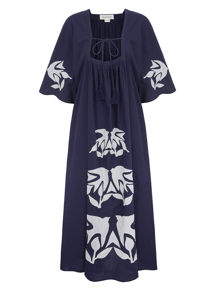 Josie Dress in Navy Appliqué Dresses YBDFinds
