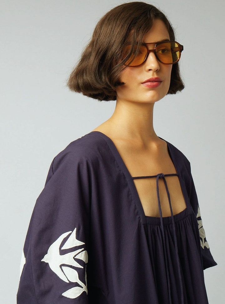 Josie Dress in Navy Appliqué Dresses YBDFinds