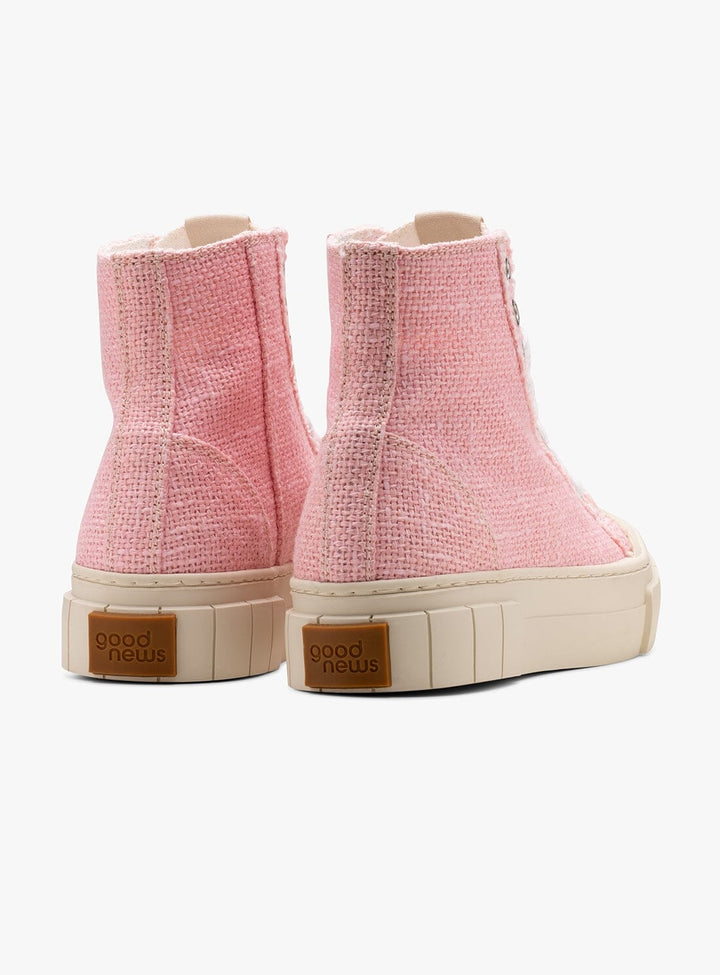 Juice Pink Jute High Top Trainers Shoes YBDFinds