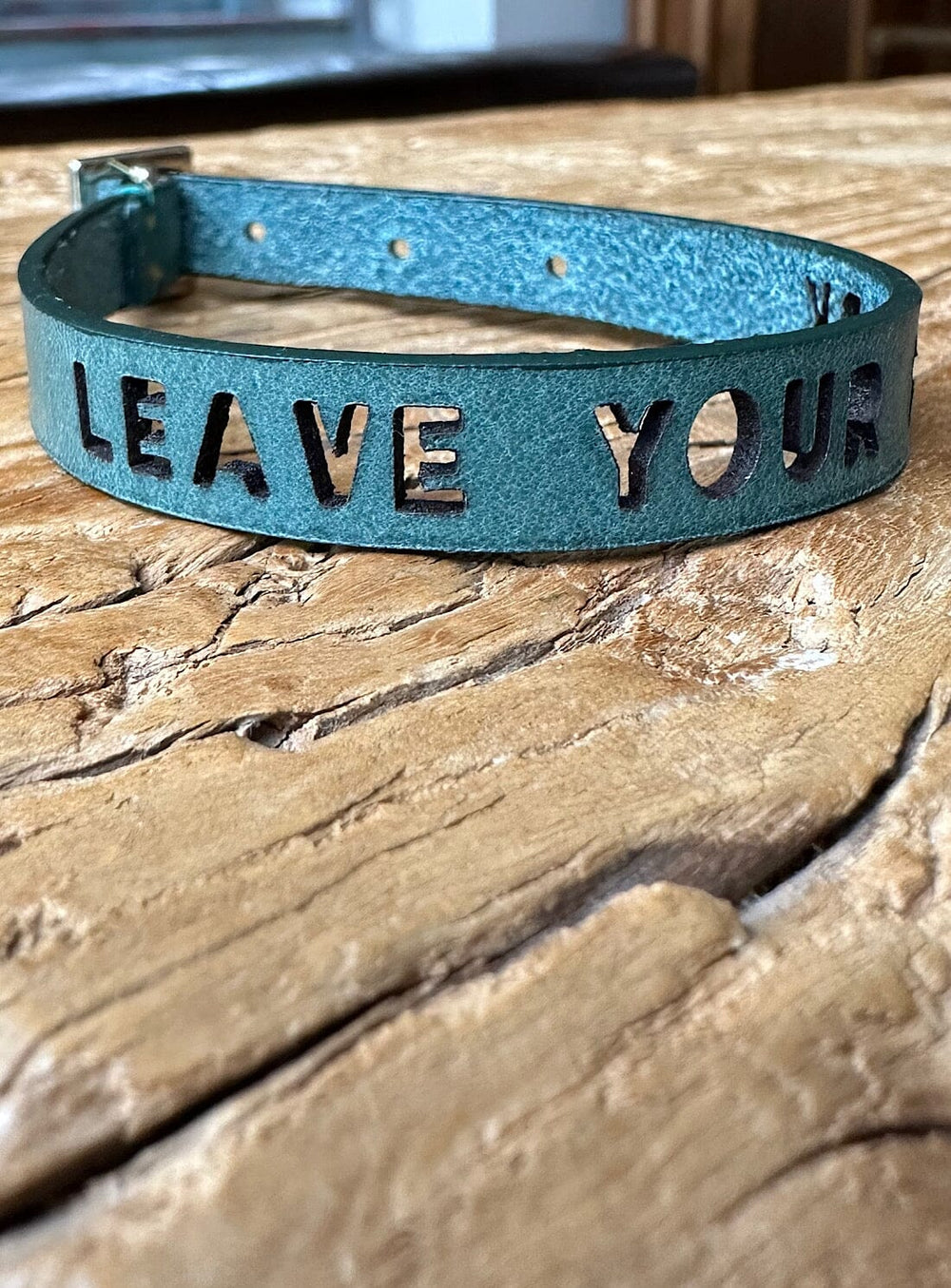 Leave Your Mark Green Leather Bracelet Bracelets YBDFinds