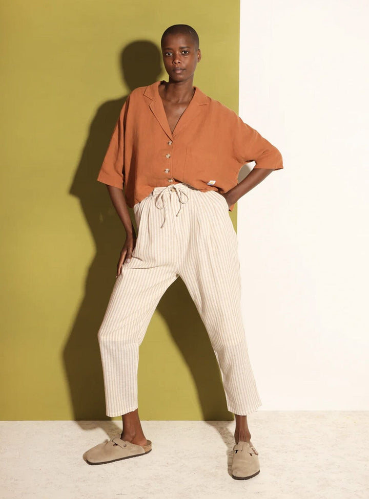 Lennon Trousers in Almond Stripe Trousers YBDFinds