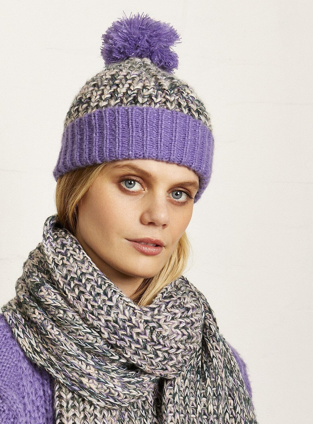 Lolly Twist Beanie Bobble Hat Knitwear YBDFinds