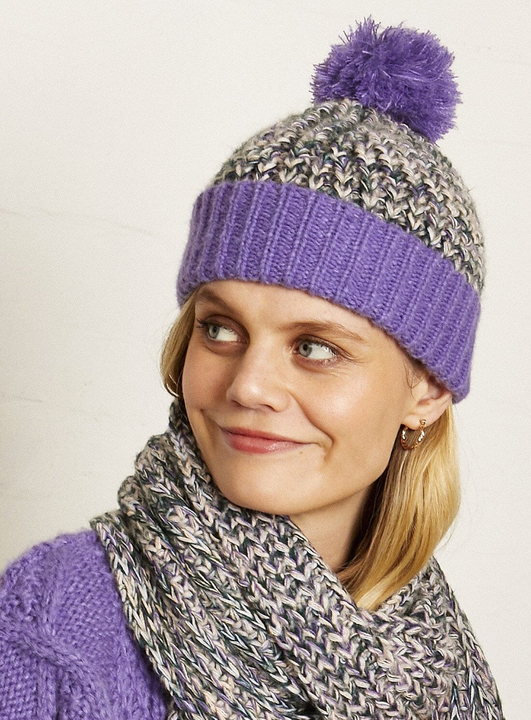 Lolly Twist Beanie Bobble Hat Knitwear YBDFinds
