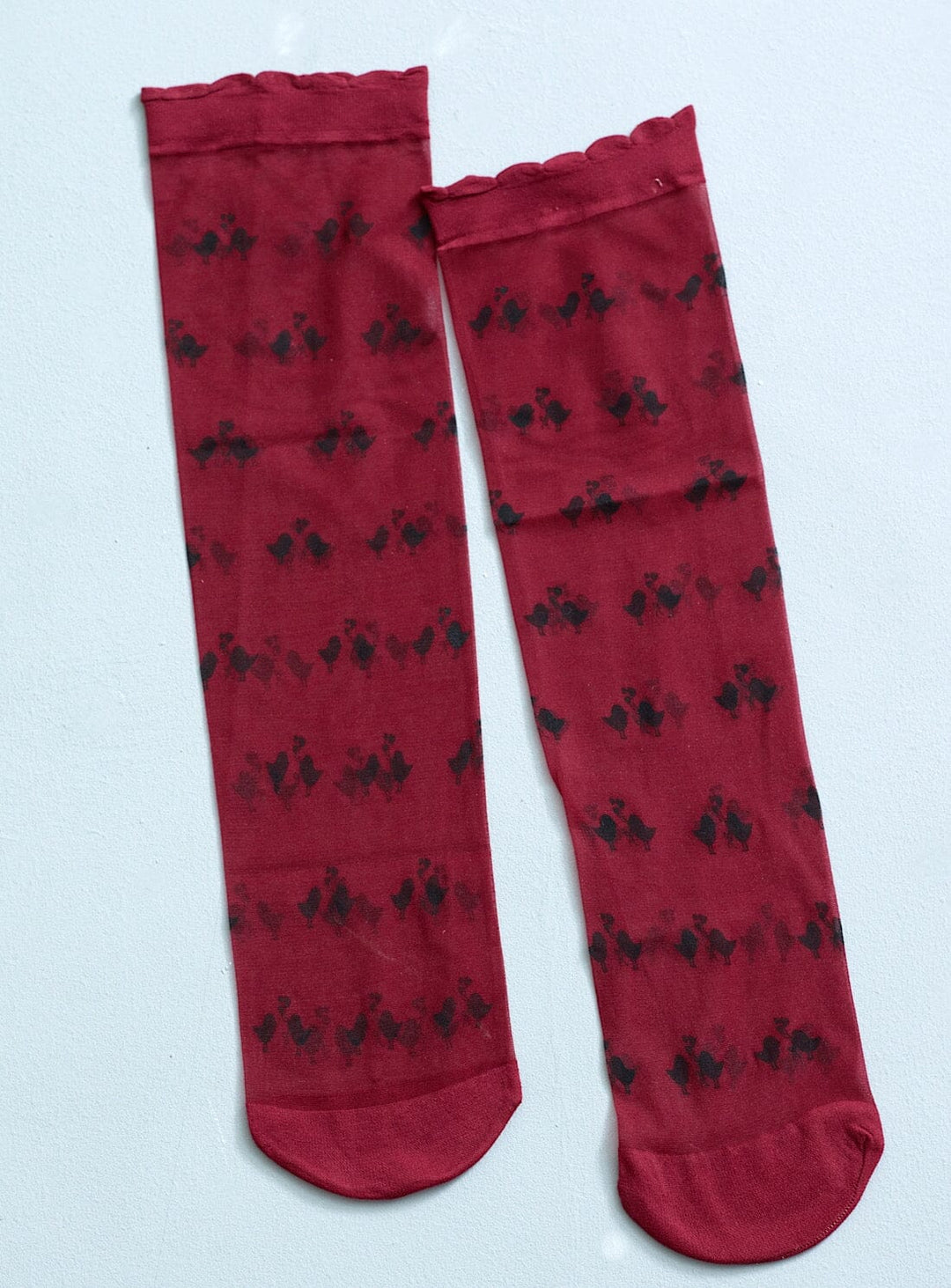 Love Bird Wine Red Socks Accessories YBDFinds