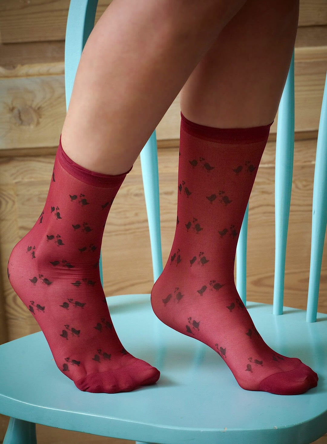 Love Bird Wine Red Socks Accessories YBDFinds 