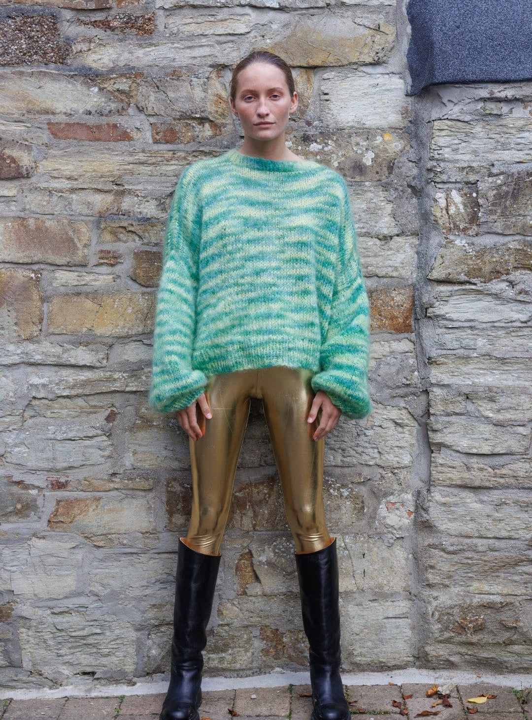Margate Leggings in Metallic Gold Trousers YBDFinds