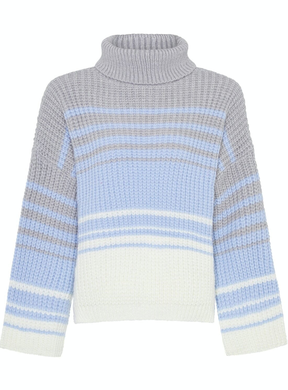 Megan Roll Neck Stripe Jumper Knitwear YBDFinds 