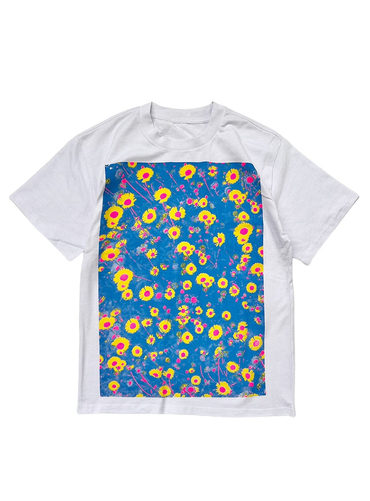 Oversized Heavy Tee with Daisies Tops YBDFinds