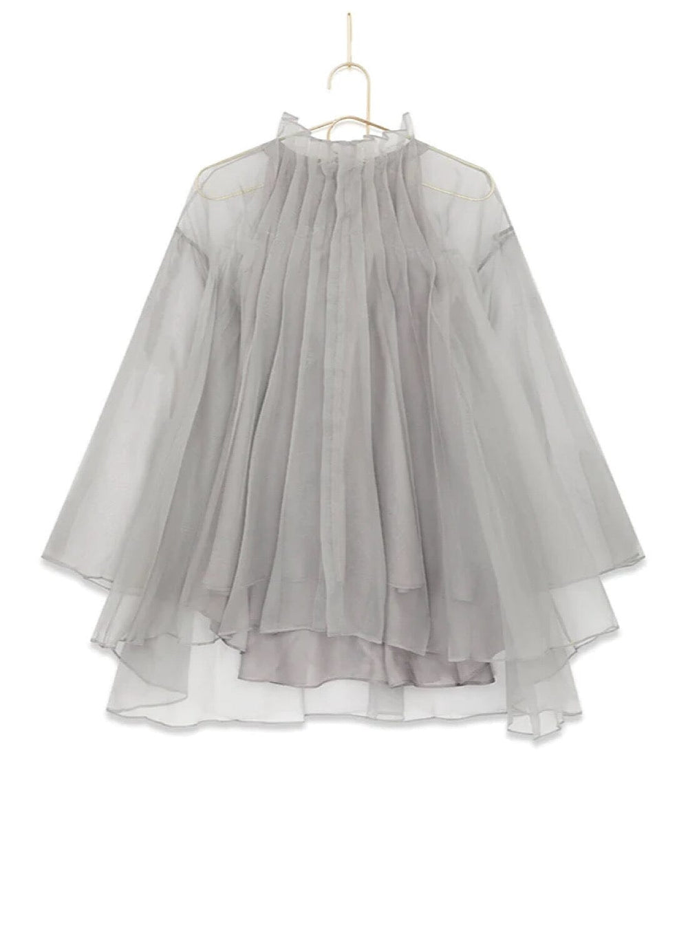 Paita No 169 Top in Grey Slate Silk Organza Tops YBDFinds