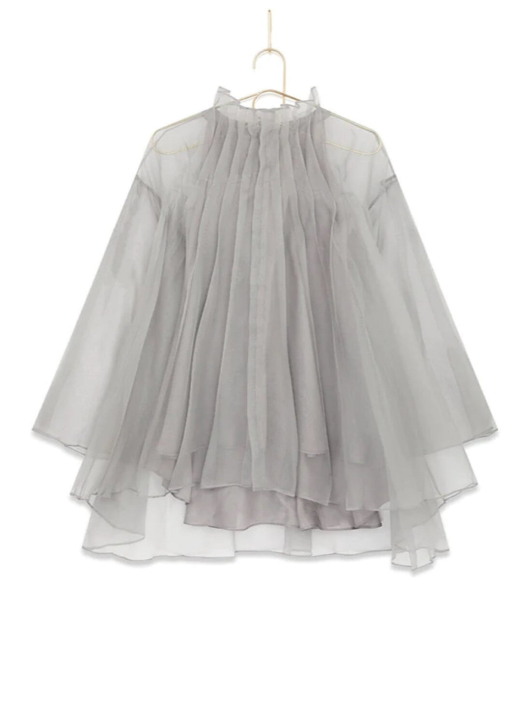 Paita No 169 Top in Grey Slate Silk Organza Tops YBDFinds
