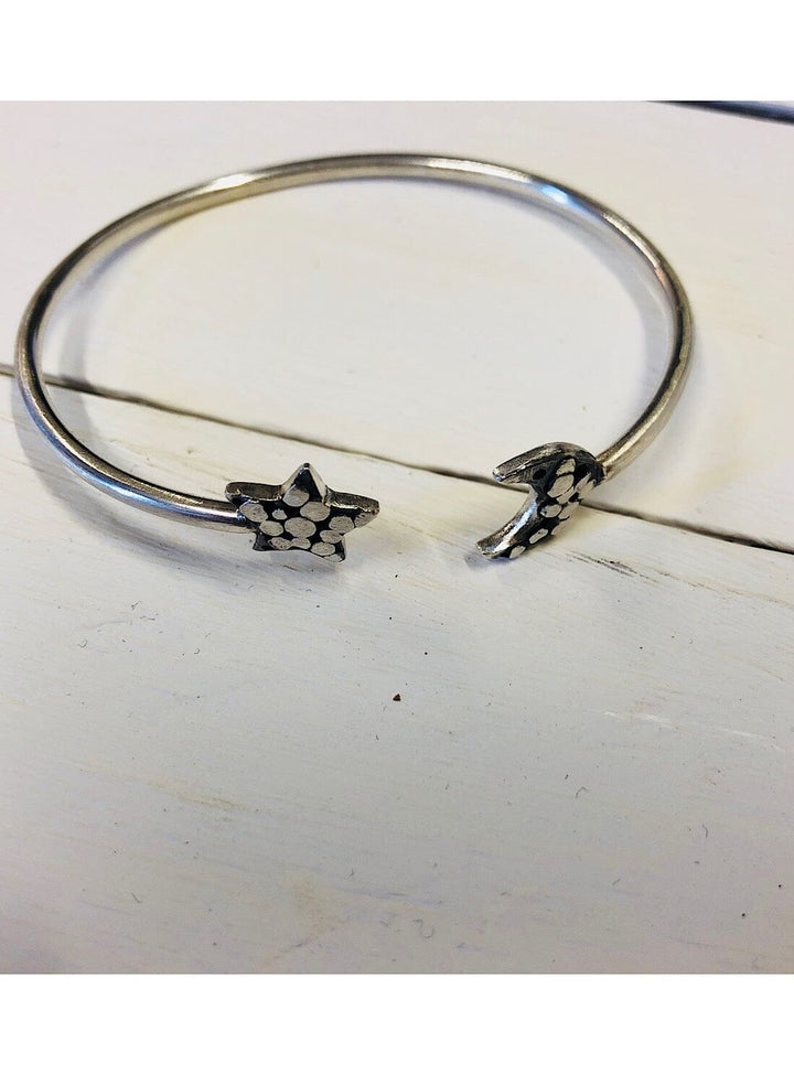 Pallenberg Star and Moon Cuff in Silver Bracelets YBDFinds