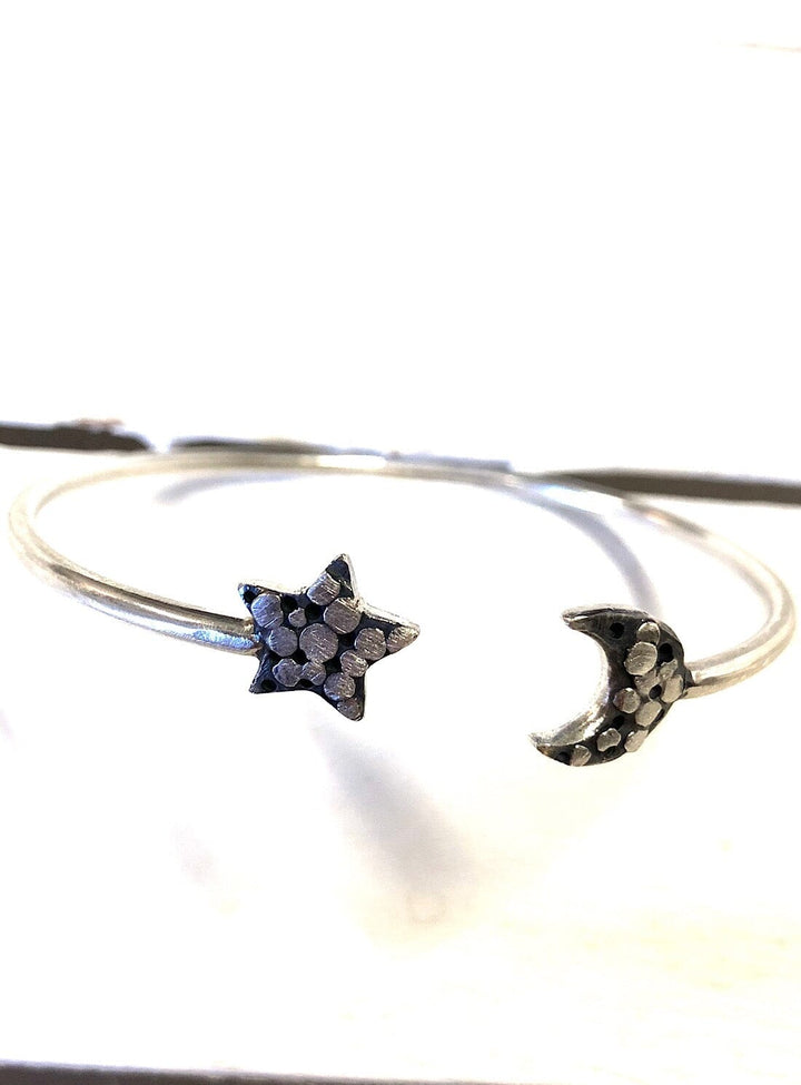 Pallenberg Star and Moon Cuff in Silver Bracelets YBDFinds