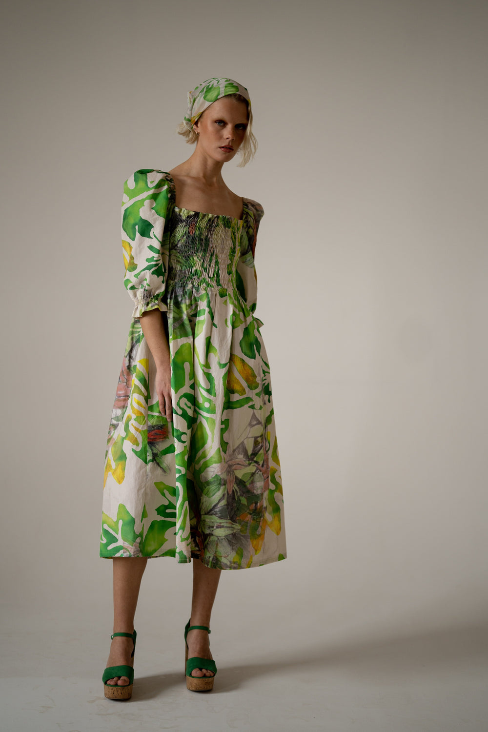 Palm Print Dress (MADE TO ORDER) Dresses Isabelle Pennington-Edmead 