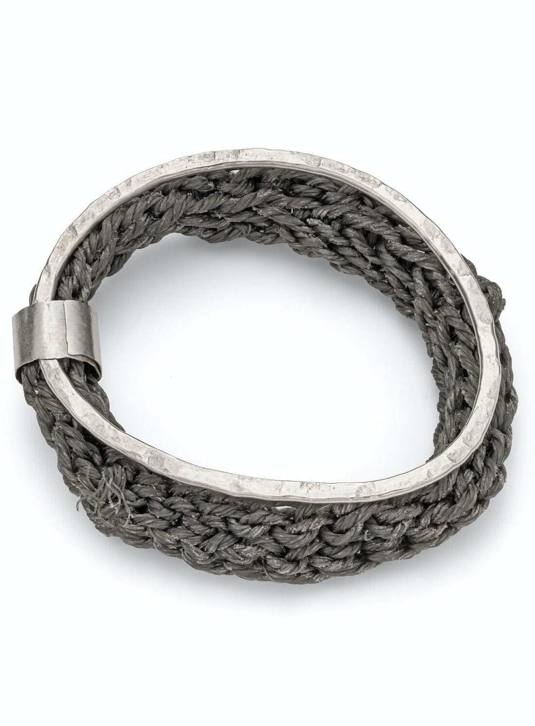Recycled Silver and Sea-String Bangle Bracelets YBDFinds
