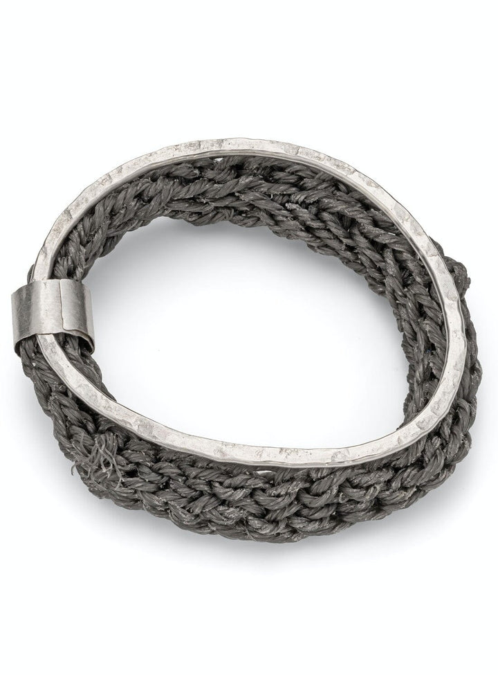 Recycled Silver and Sea-String Bangle Bracelets YBDFinds