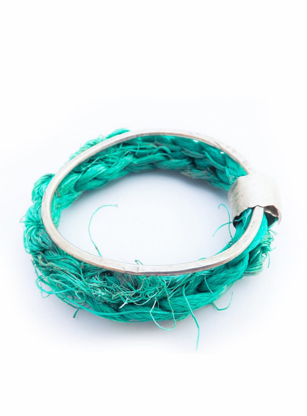 Recycled Silver and Sea-String Bangle Bracelets YBDFinds