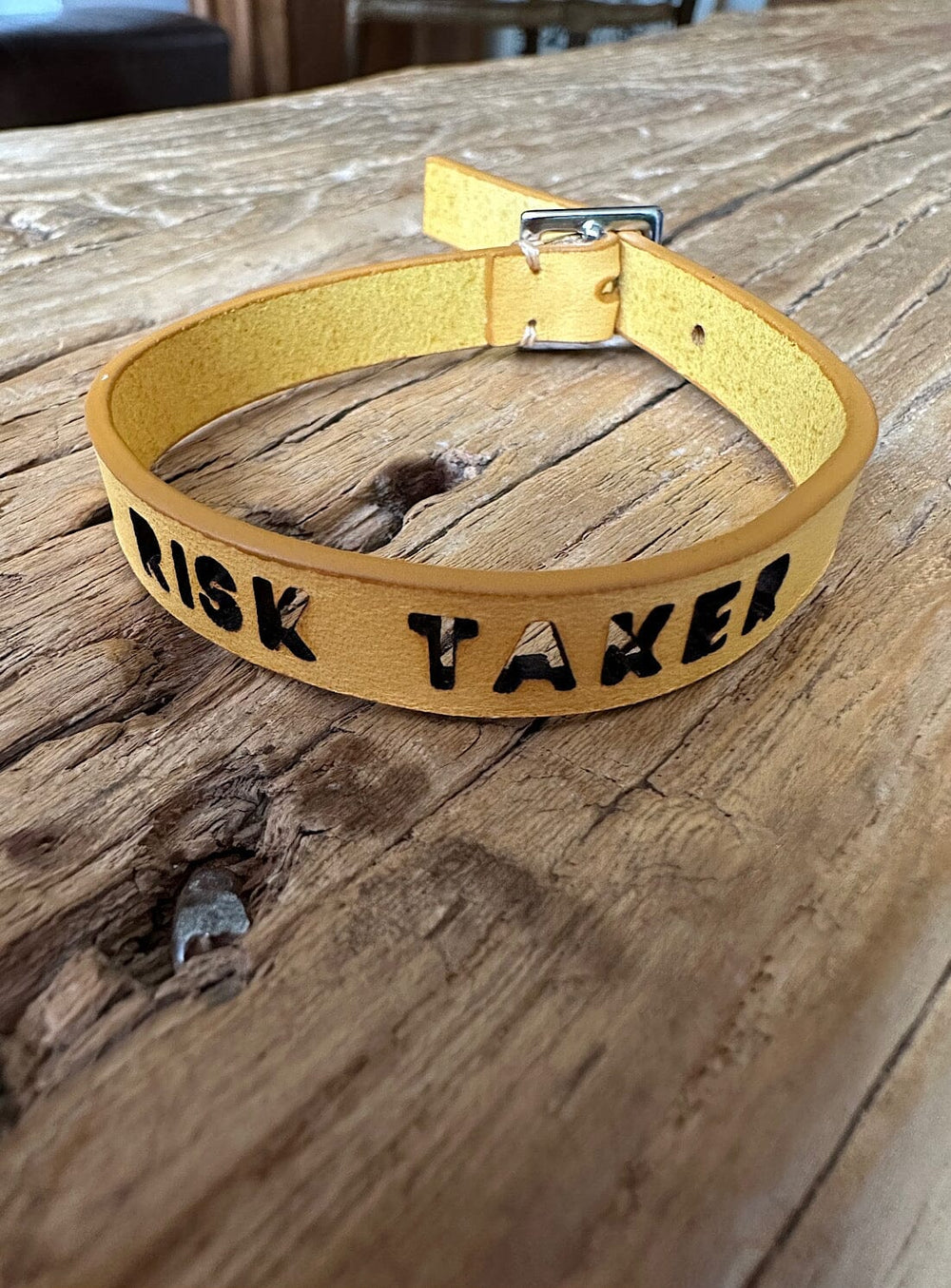 Risk Taker Yellow Leather Bracelet Jewellery YBDFinds
