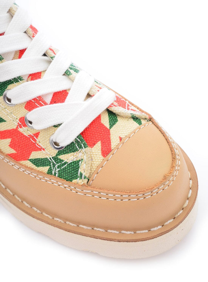 Rope Trainers in Dogstooth Red and Green Shoes YBDFinds