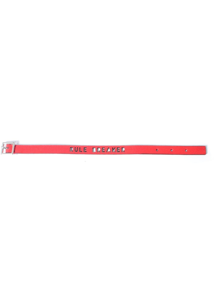 Rule Breaker Red Leather Bracelet Bracelets YBDFinds