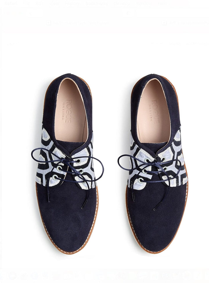 Rumba Brogue in Navy Suede Shoes YBDFinds