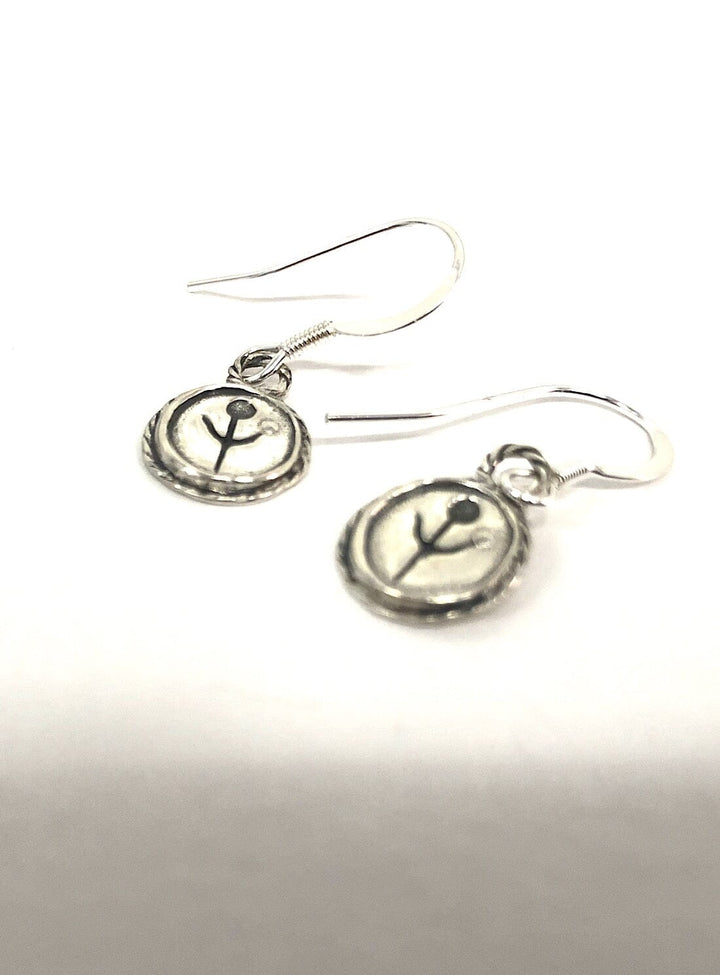 Silver Empanda Symbol Earrings Earrings YBDFinds