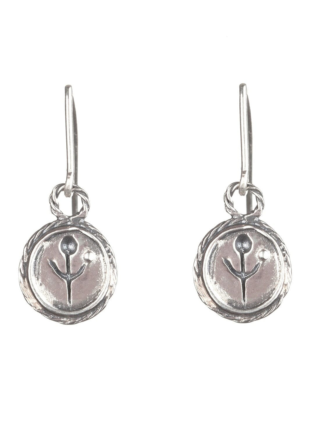 Silver Empanda Symbol Earrings Earrings YBDFinds
