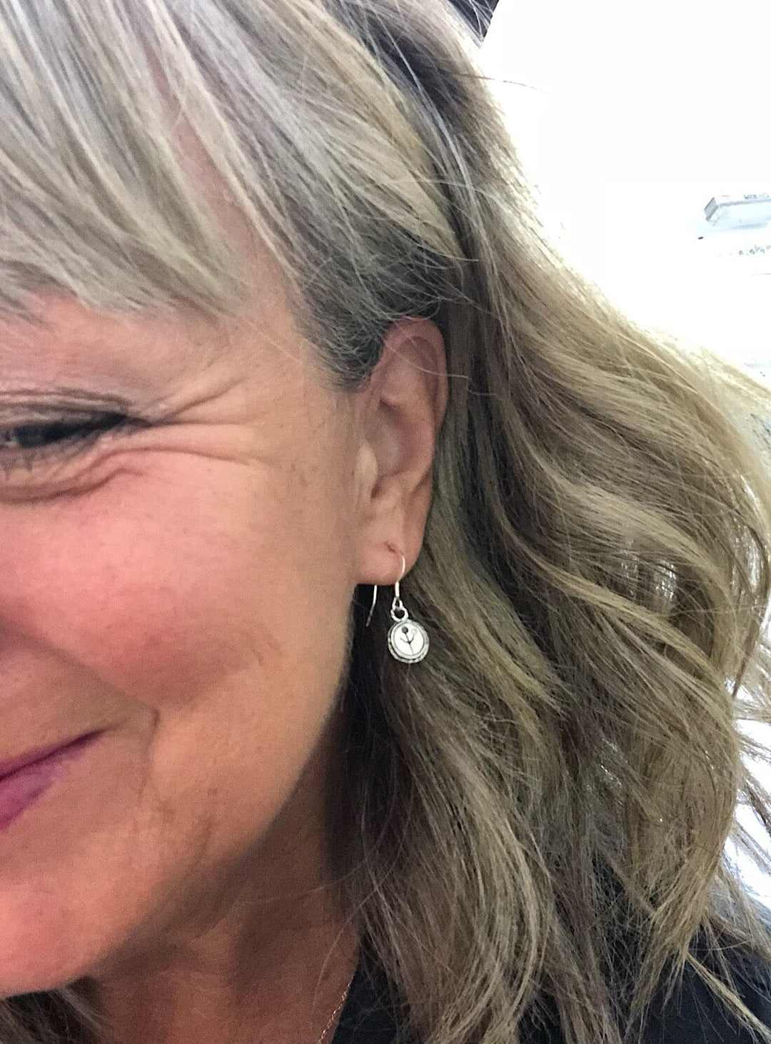 Silver Empanda Symbol Earrings Earrings YBDFinds