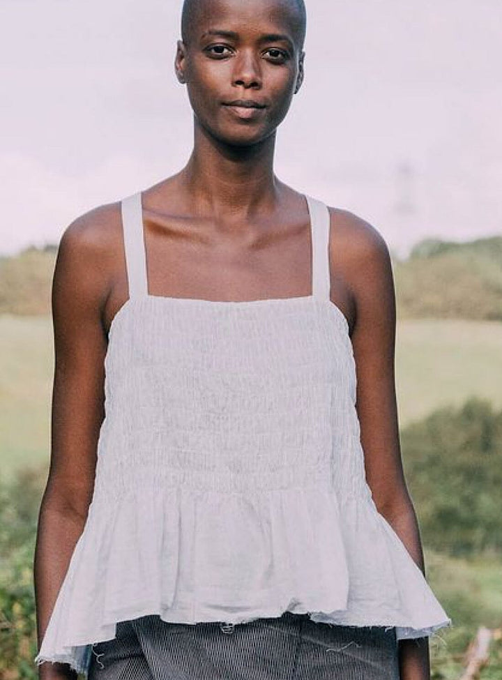Starry Sky Top in White Cotton Tops YBDFinds