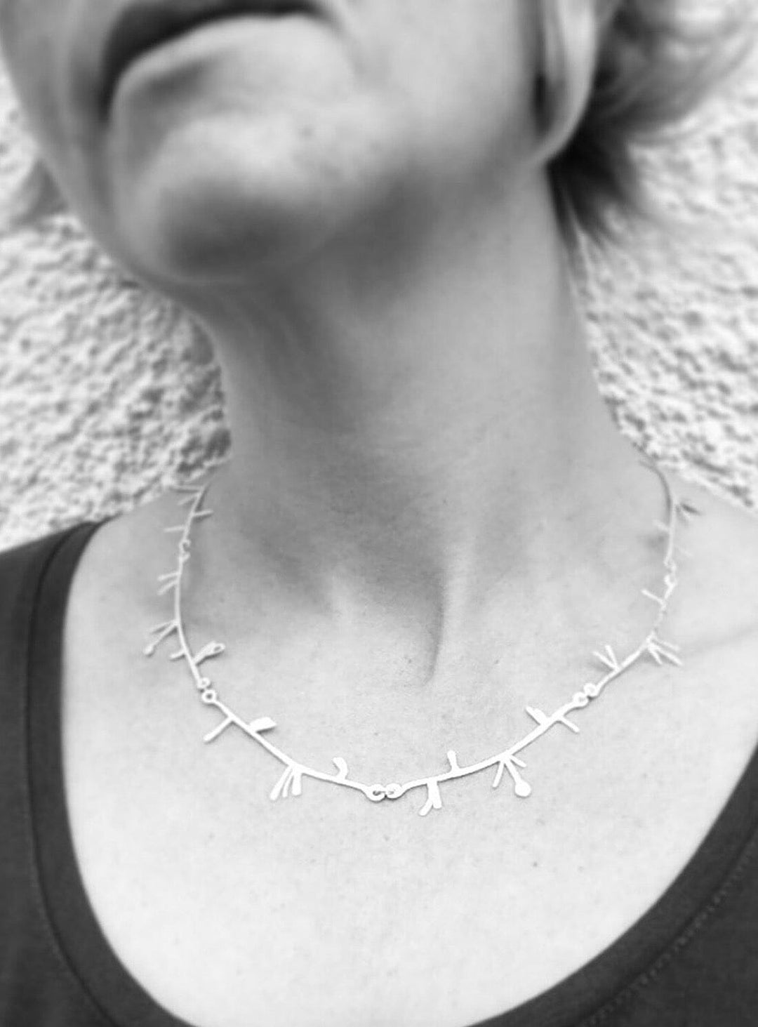 Striking Lichen Necklace in Eco-Silver & Recycled Gold Necklaces YBDFinds