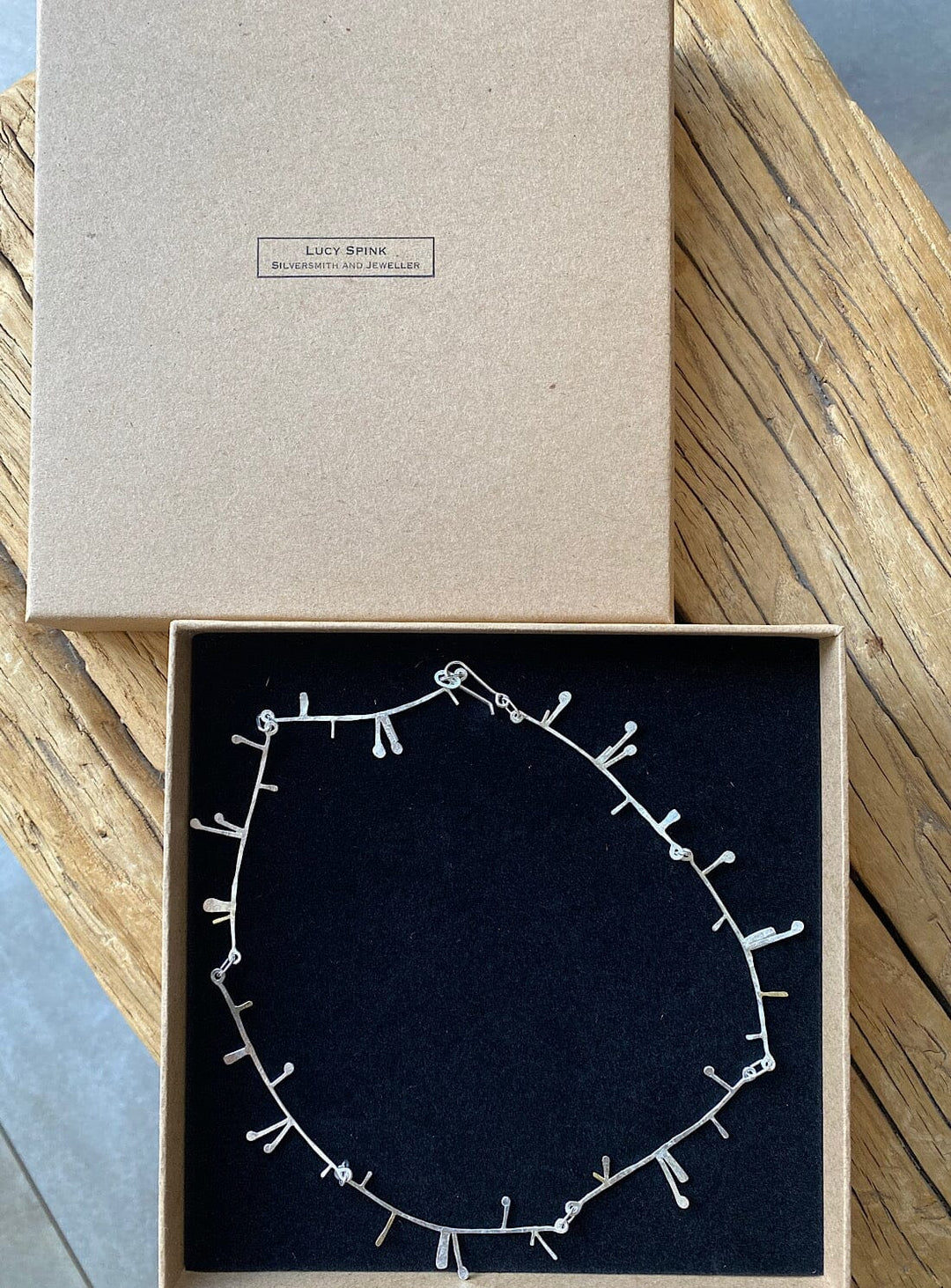 Striking Lichen Necklace in Eco-Silver & Recycled Gold Necklaces YBDFinds