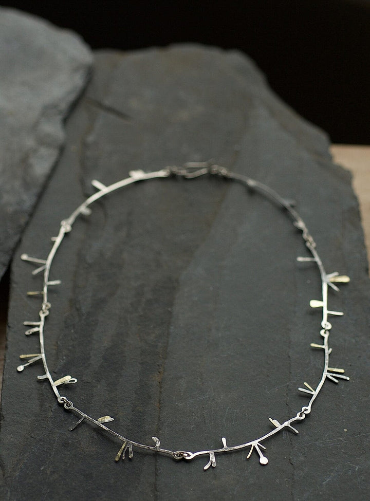 Striking Lichen Necklace in Eco-Silver & Recycled Gold Necklaces YBDFinds