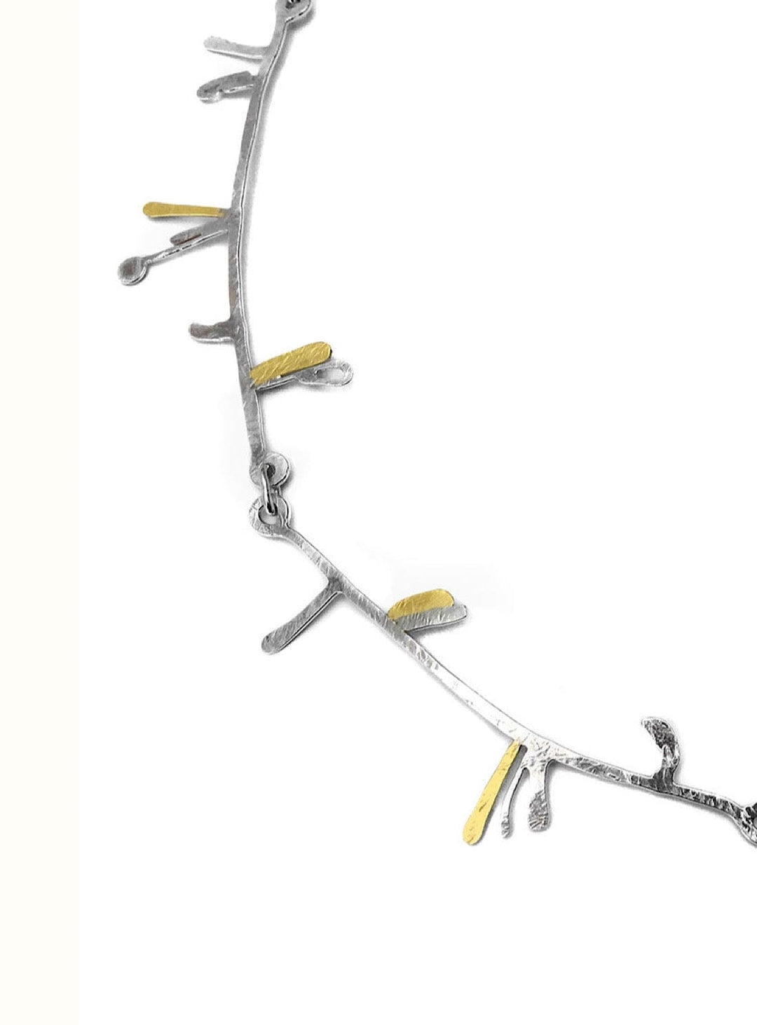 Striking Lichen Necklace in Eco-Silver & Recycled Gold Necklaces YBDFinds