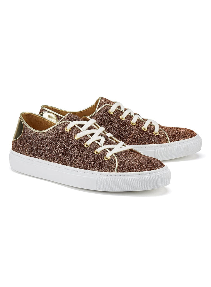 Sweetheart Trainers in Bronze Shimmer Shoes YBDFinds